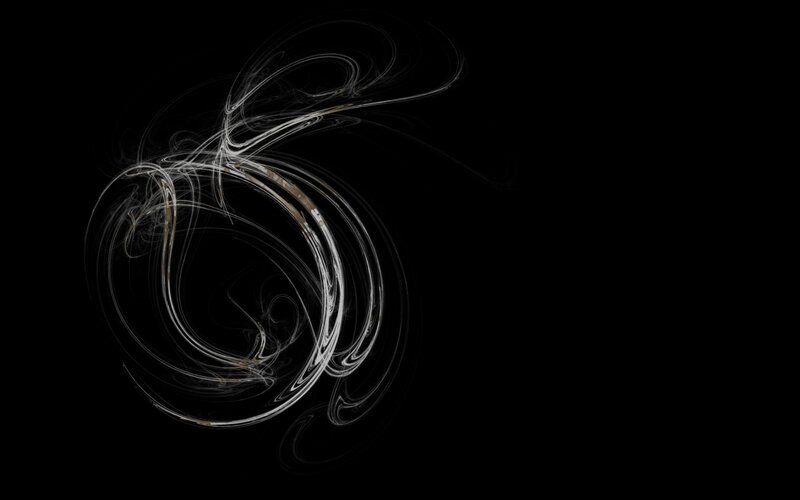 abstract white swirls on black