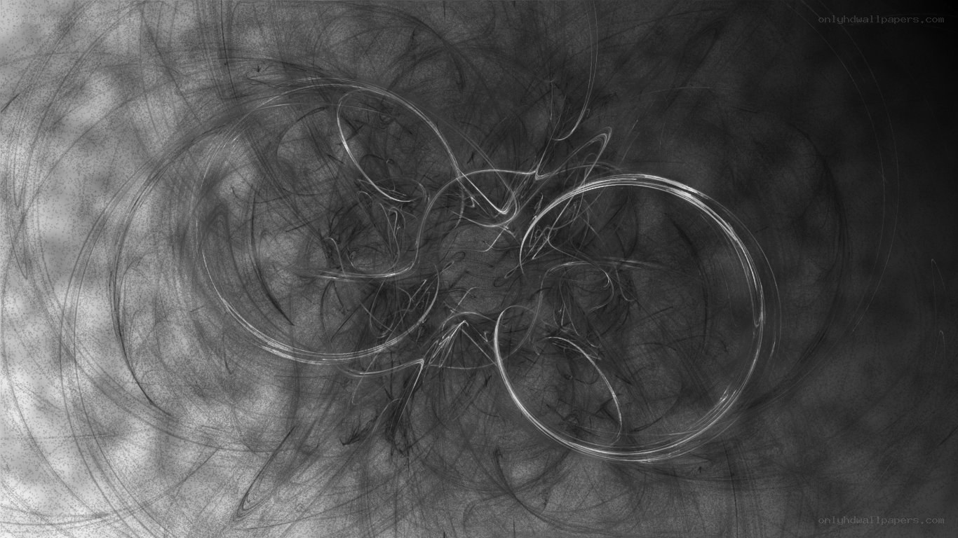 Abstract white swirls on dark background