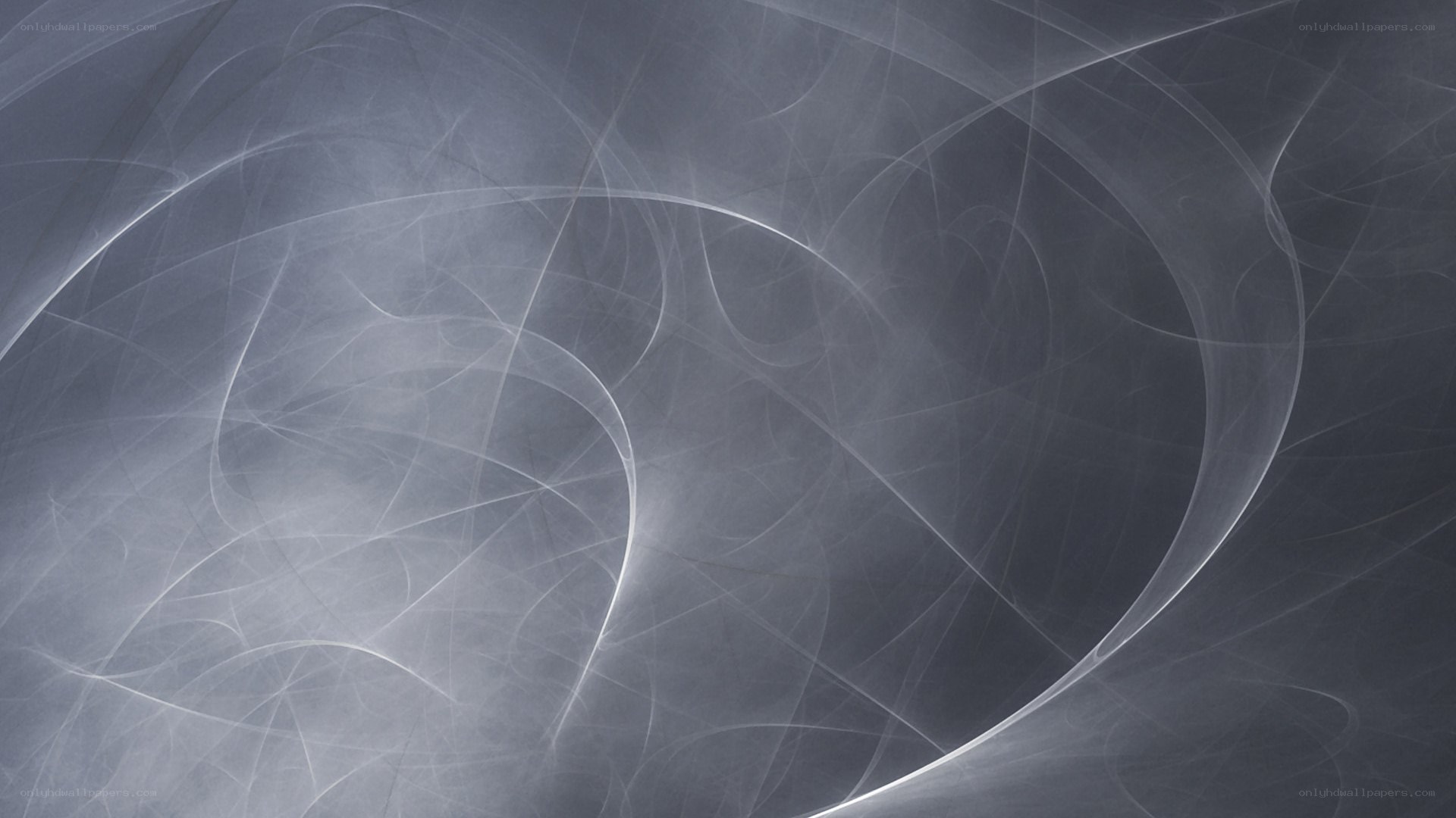 Abstract white swirls on gray