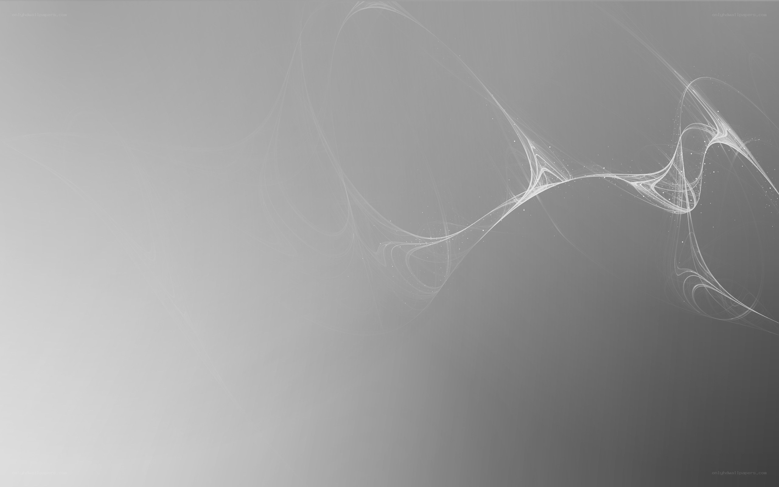 Abstract white swirls on gray