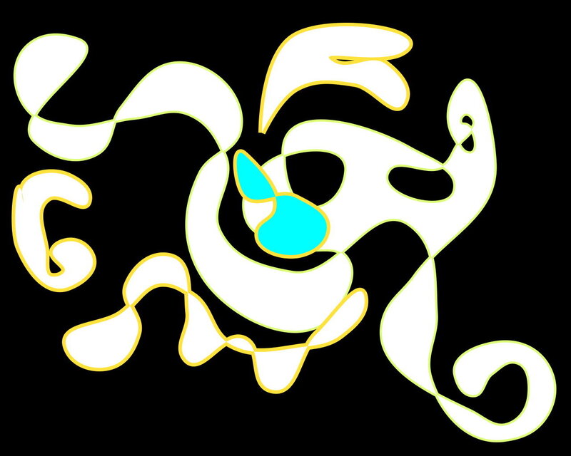 Abstract White Swirls — Playful