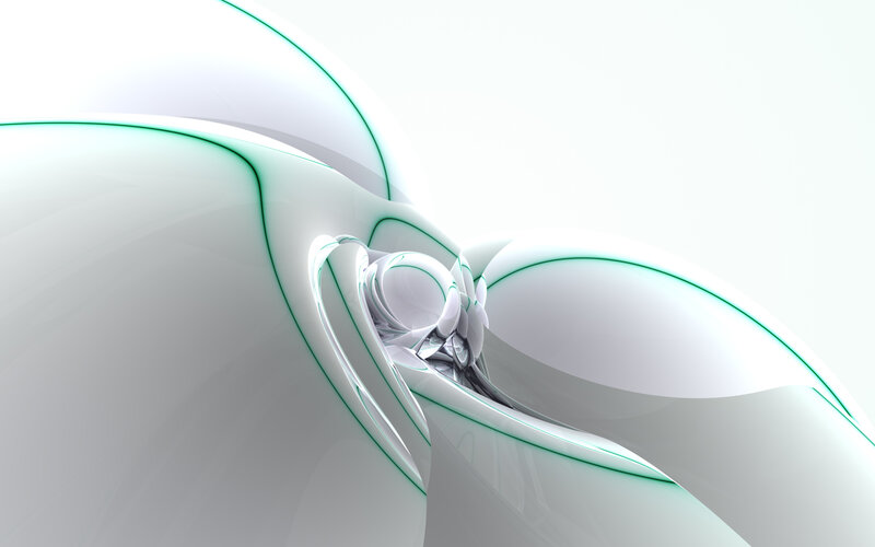 Abstract White Swirls — Serene, Digital Art