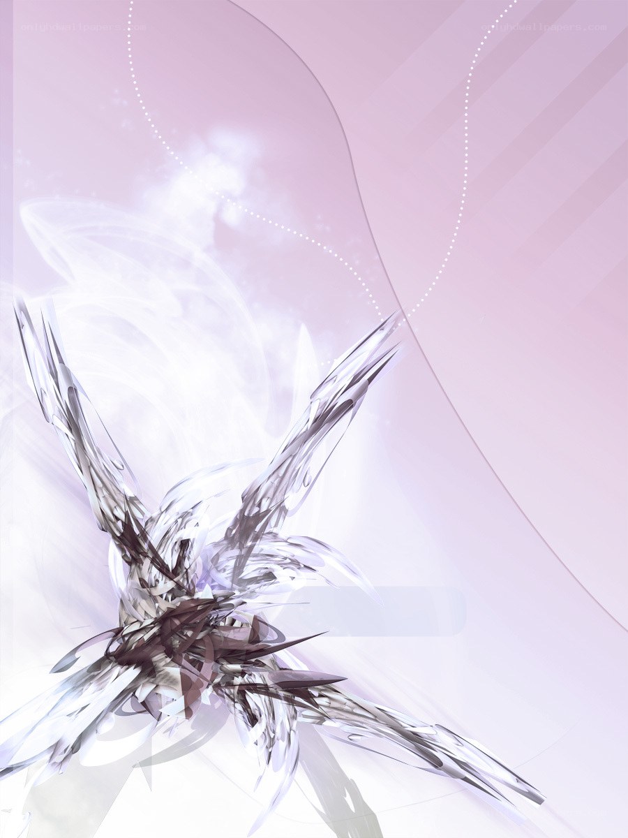 abstract white wings on pink