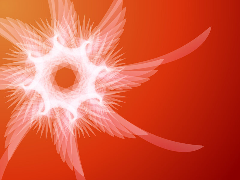 abstract white wings on red