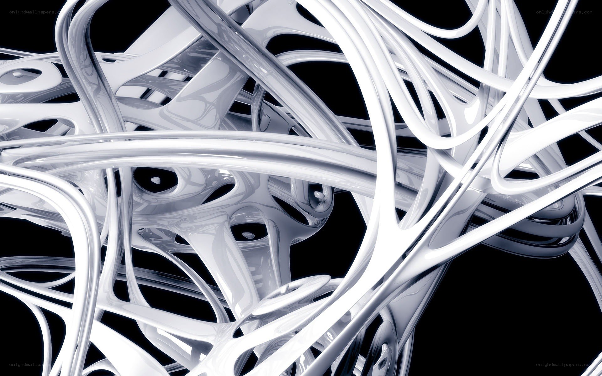 abstract white wire sculpture