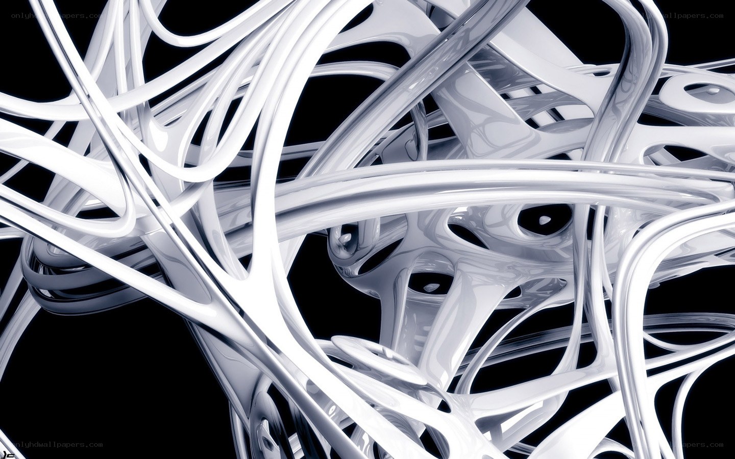 Abstract white wire sculpture