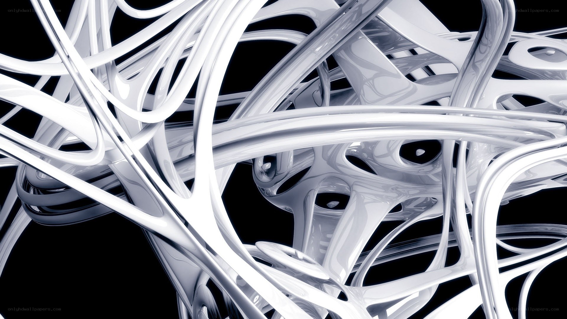 Abstract white wire sculpture