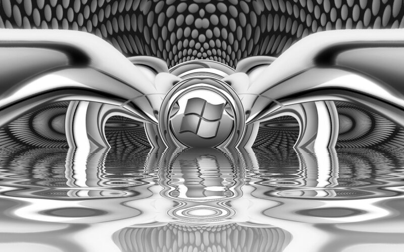 Abstract Windows logo tunnel