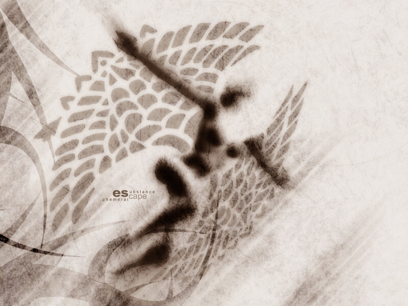 abstract winged design