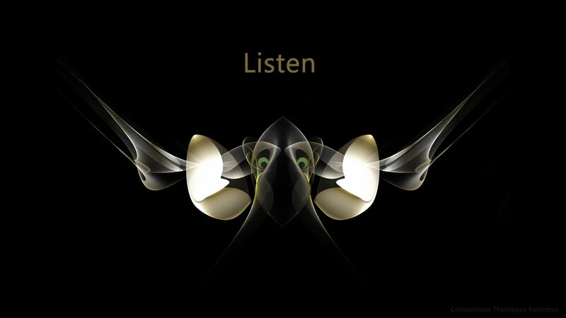 Abstract Winged Figure — Black, Dramatic