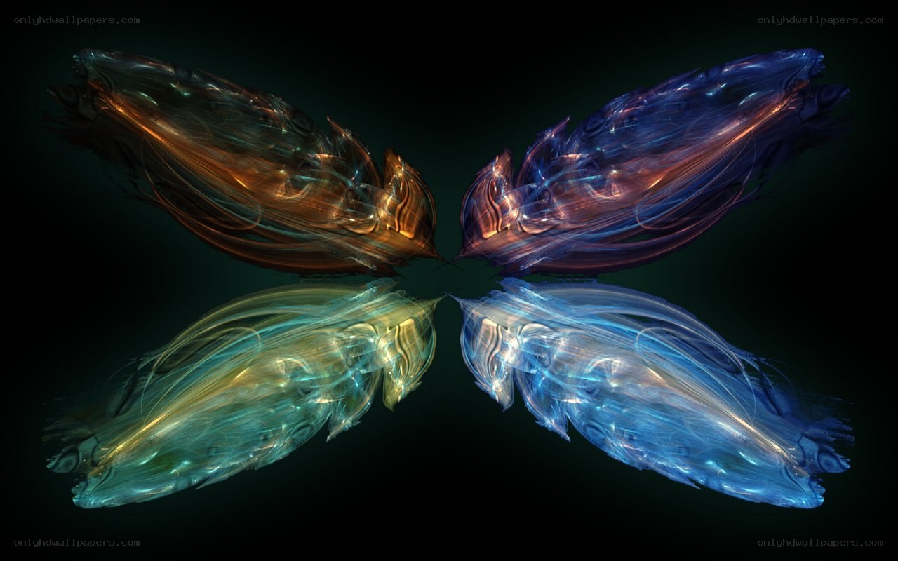 Abstract winged fractal design