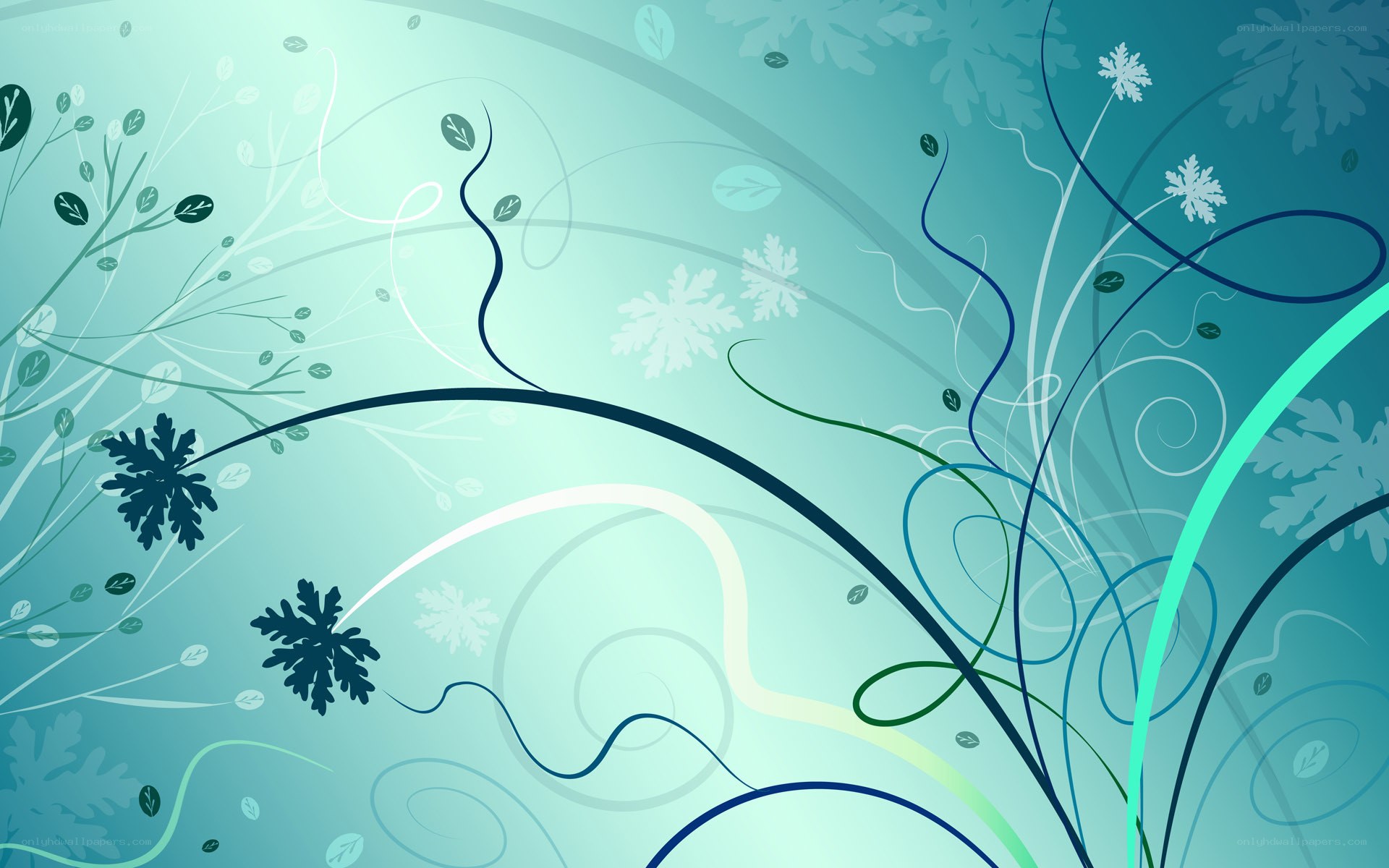 abstract winter floral design