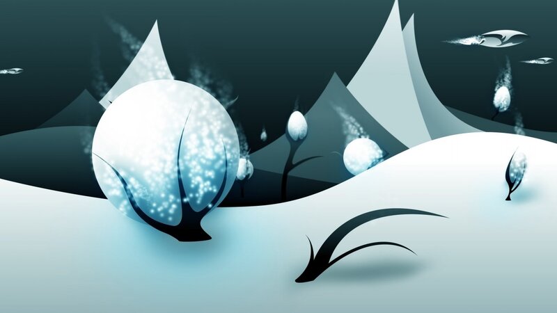abstract winter landscape