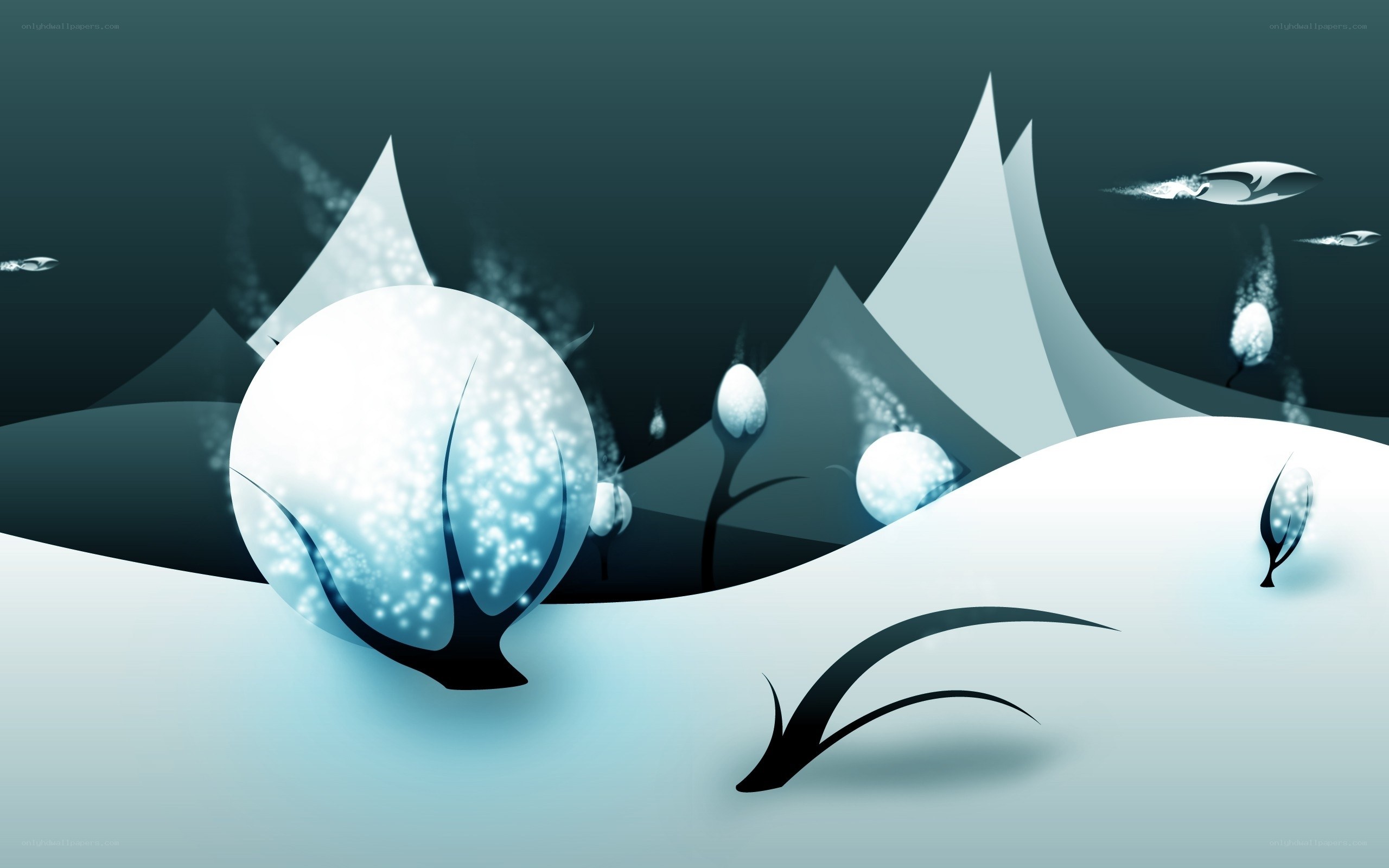 abstract winter landscape