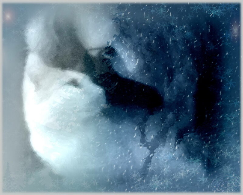 abstract winter snowscape