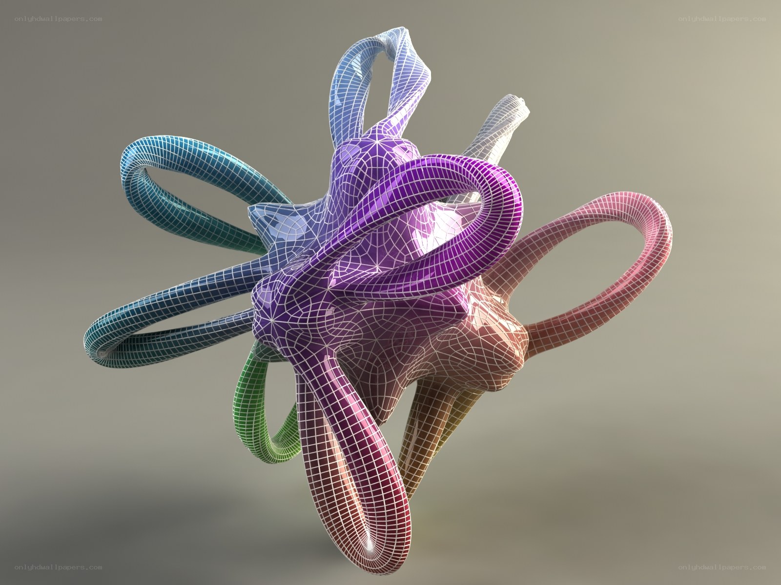 abstract wireframe sculpture