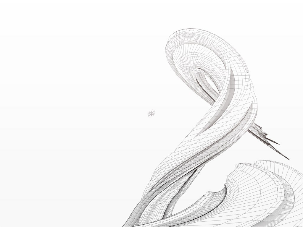 abstract wireframe sculpture