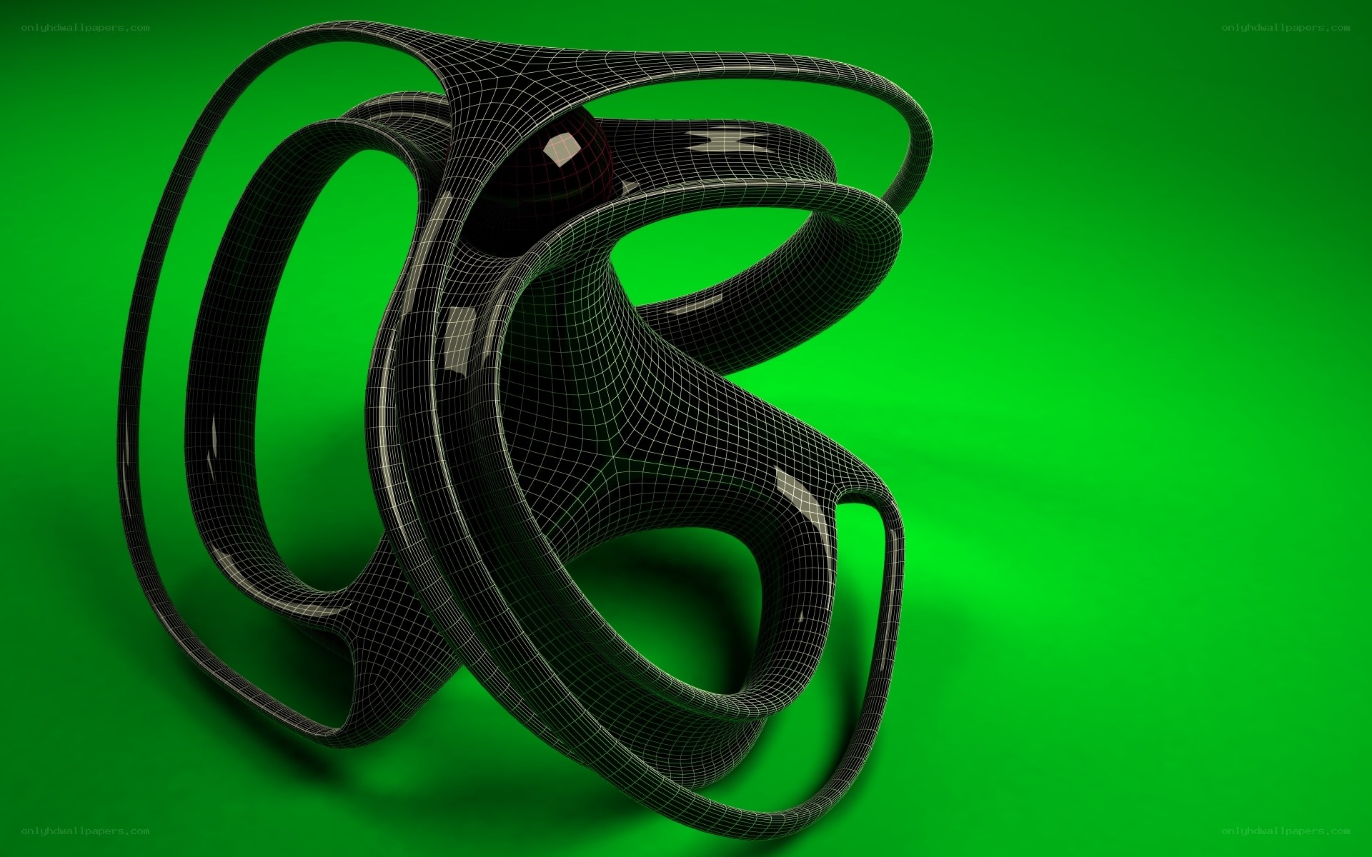 Abstract wireframe sculpture