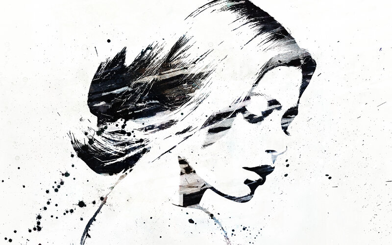 abstract woman portrait