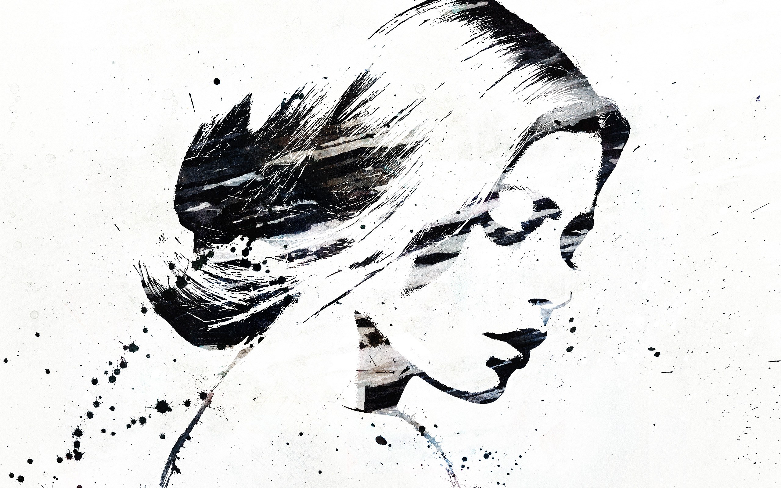 abstract woman portrait