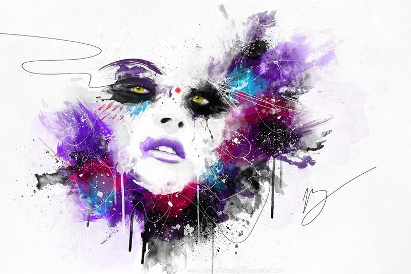 abstract woman portrait art