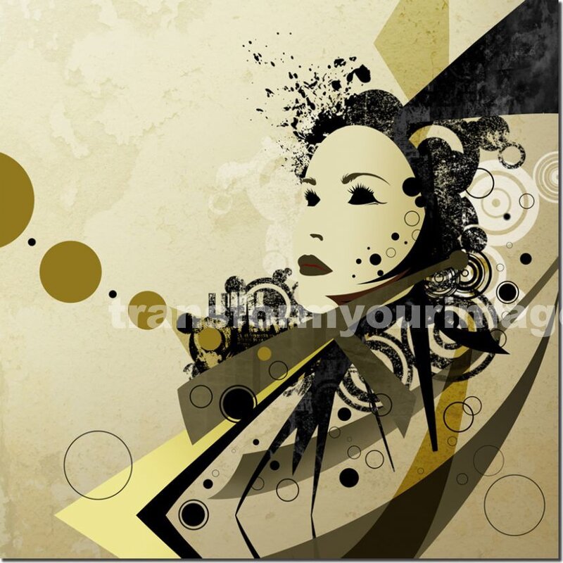 abstract woman portrait art
