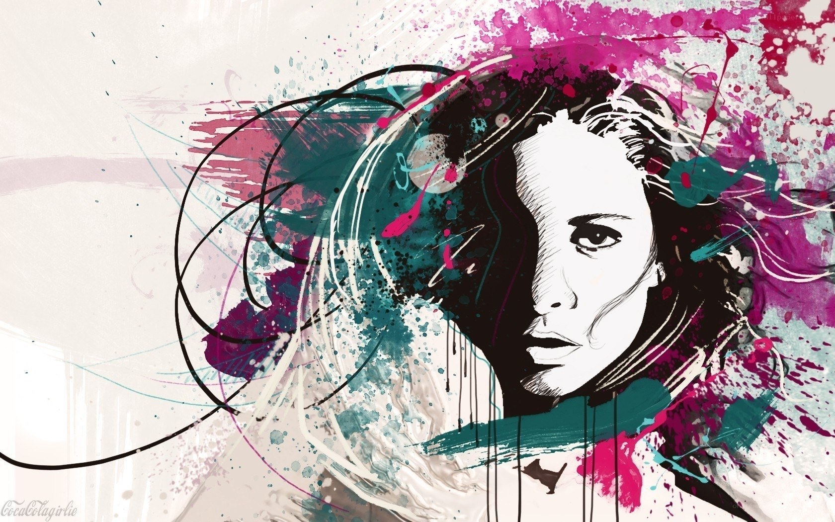 abstract woman portrait