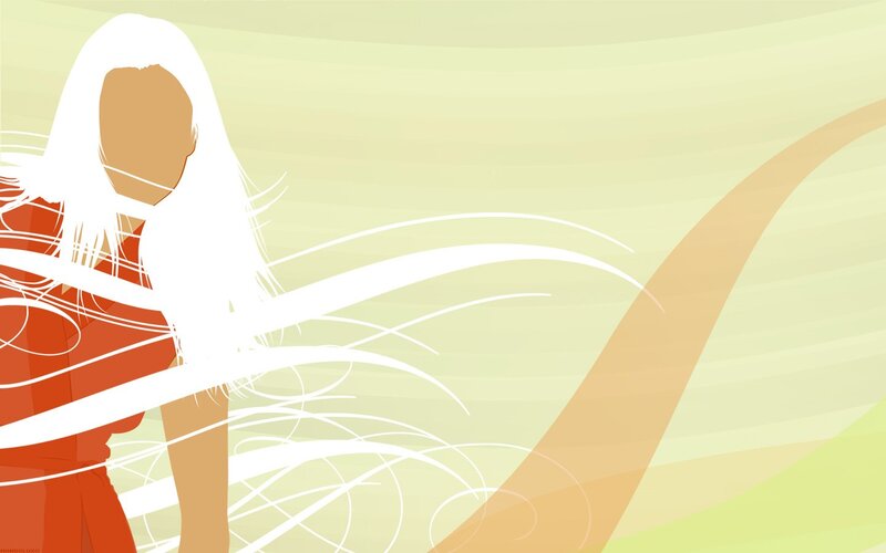 abstract woman with flowing hair