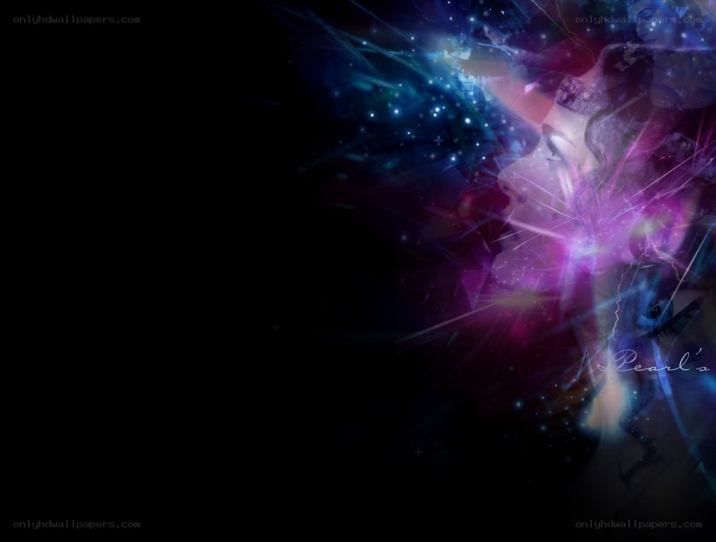 abstract woman with light effects