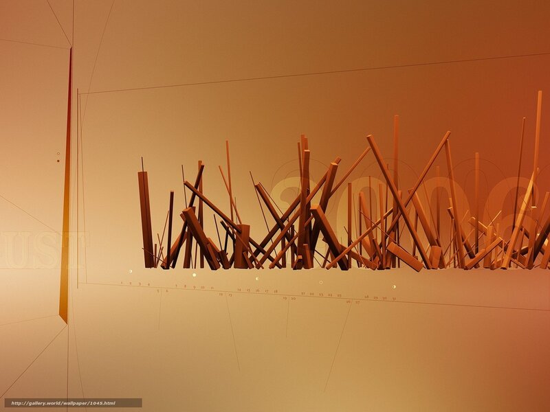 Abstract wooden sticks sculpture