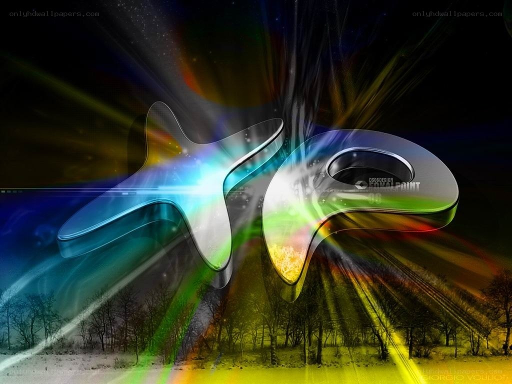 abstract x64 logo with rainbow light