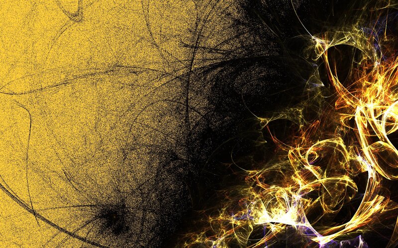 abstract yellow and black fractal