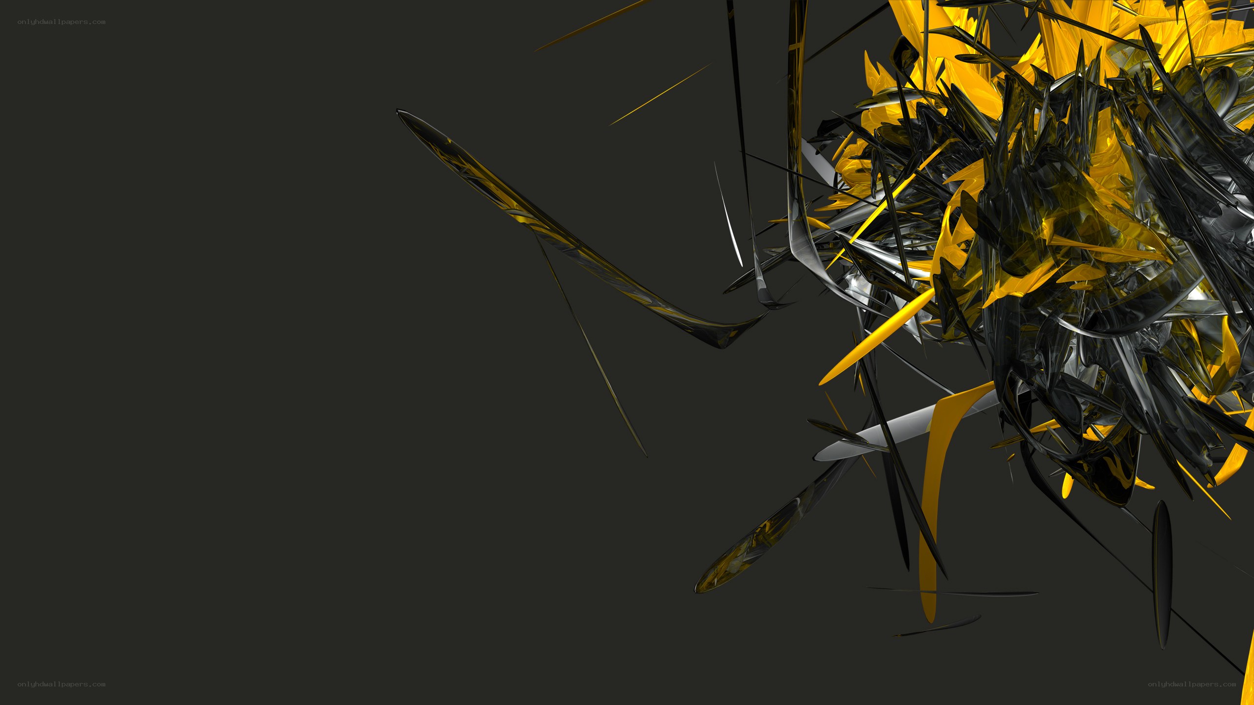 abstract yellow and black shapes