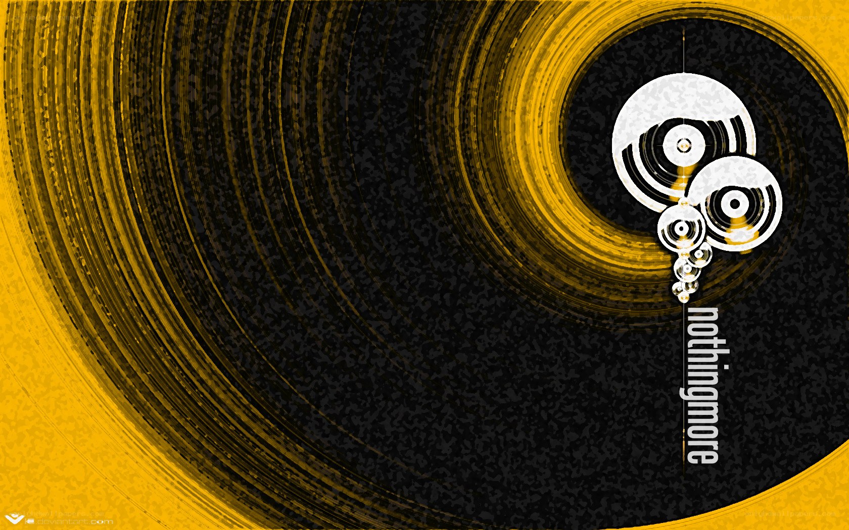 abstract yellow and black swirl