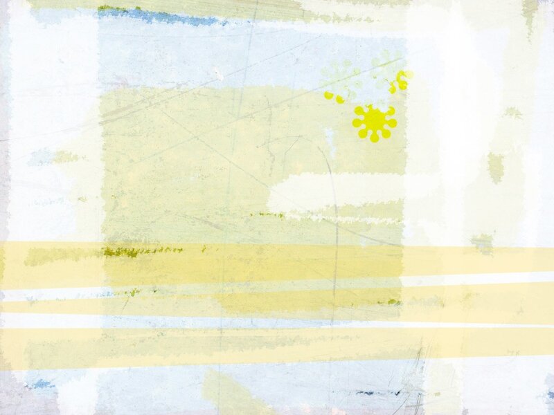 abstract yellow and blue artwork