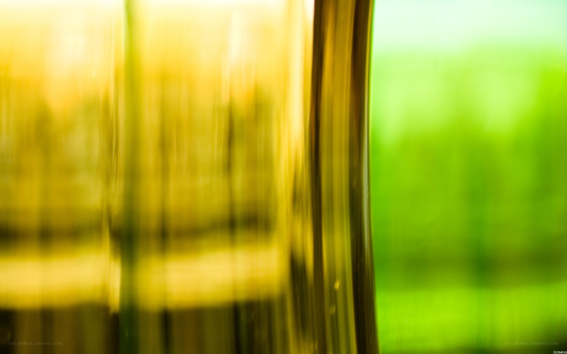 abstract yellow and green blur