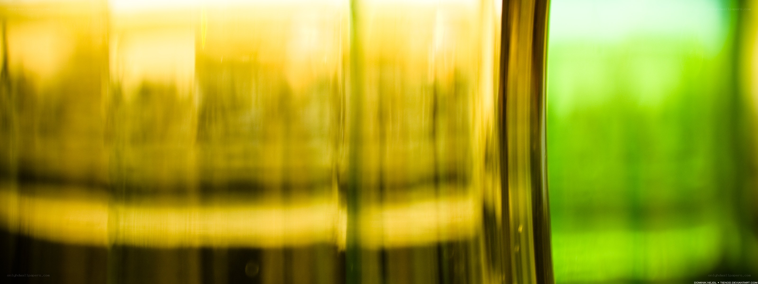 abstract yellow and green blur