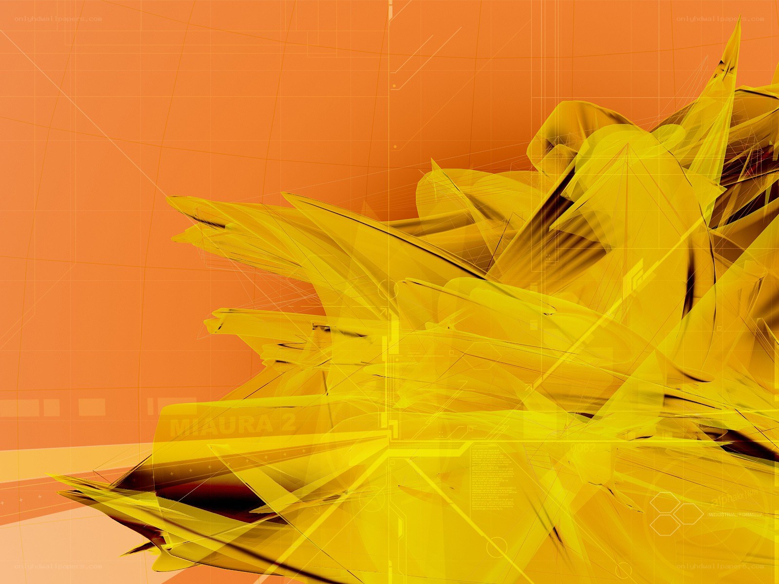 abstract yellow and orange design