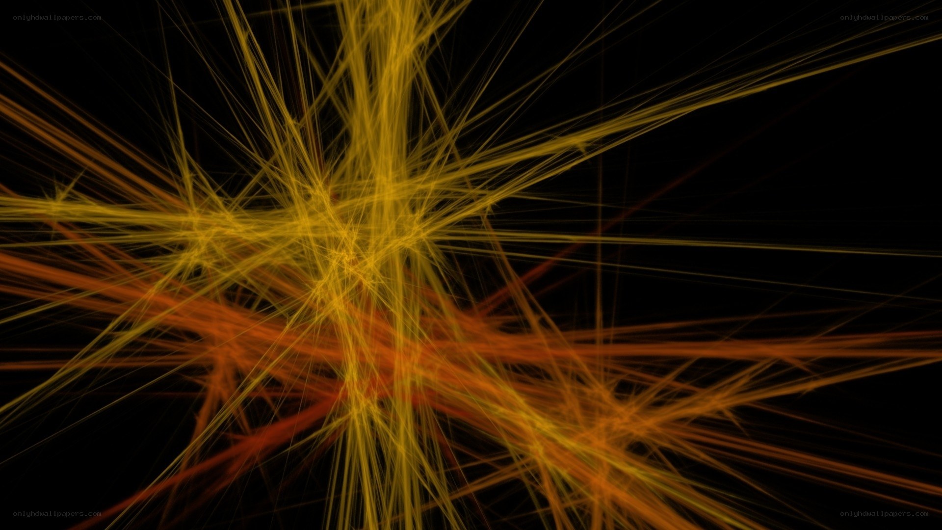Abstract yellow and orange light burst