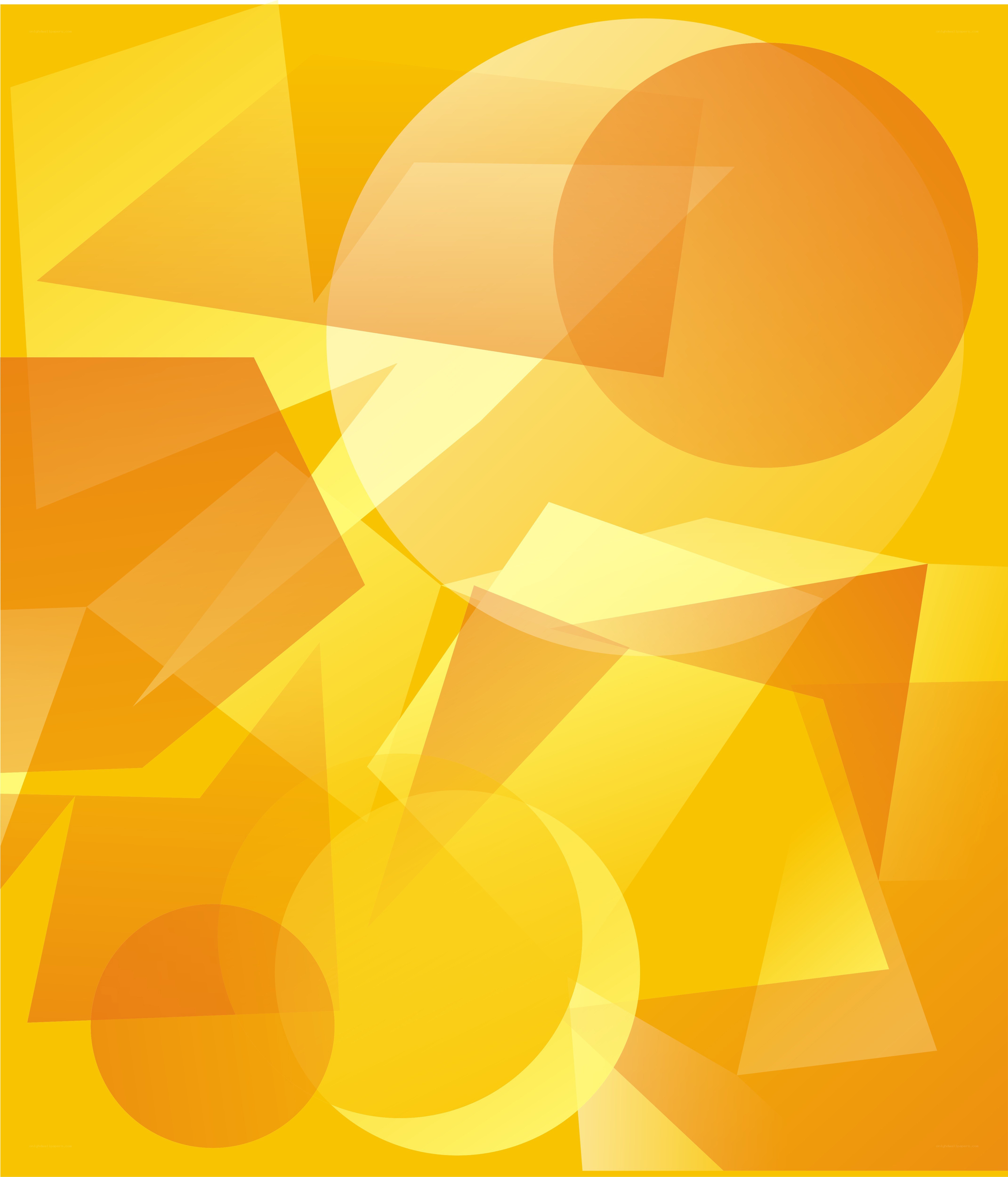 Abstract yellow and orange shapes