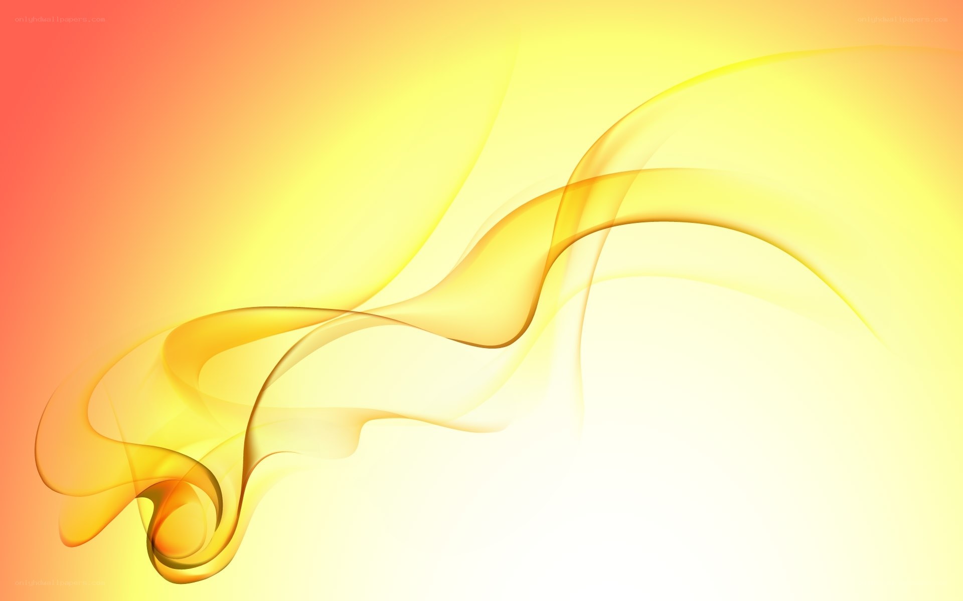 Abstract yellow and orange swirl