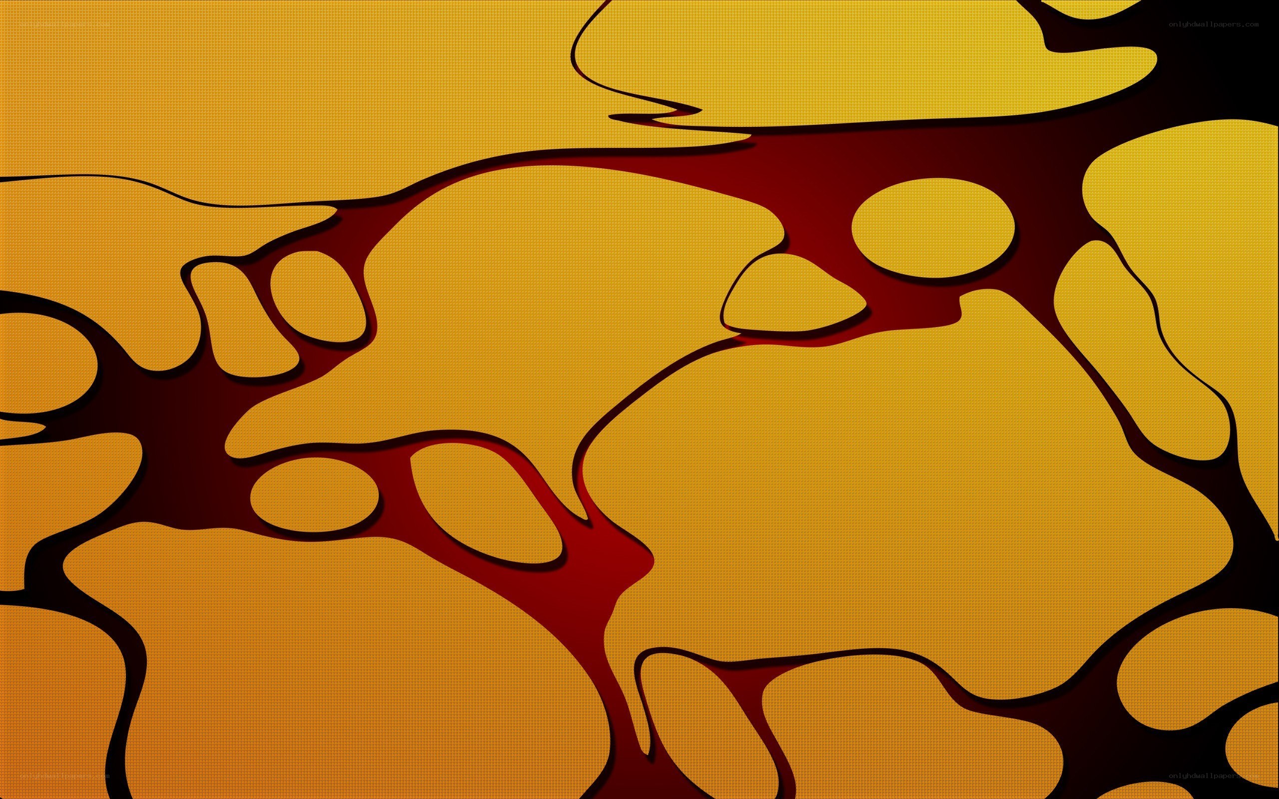 abstract yellow and red shapes