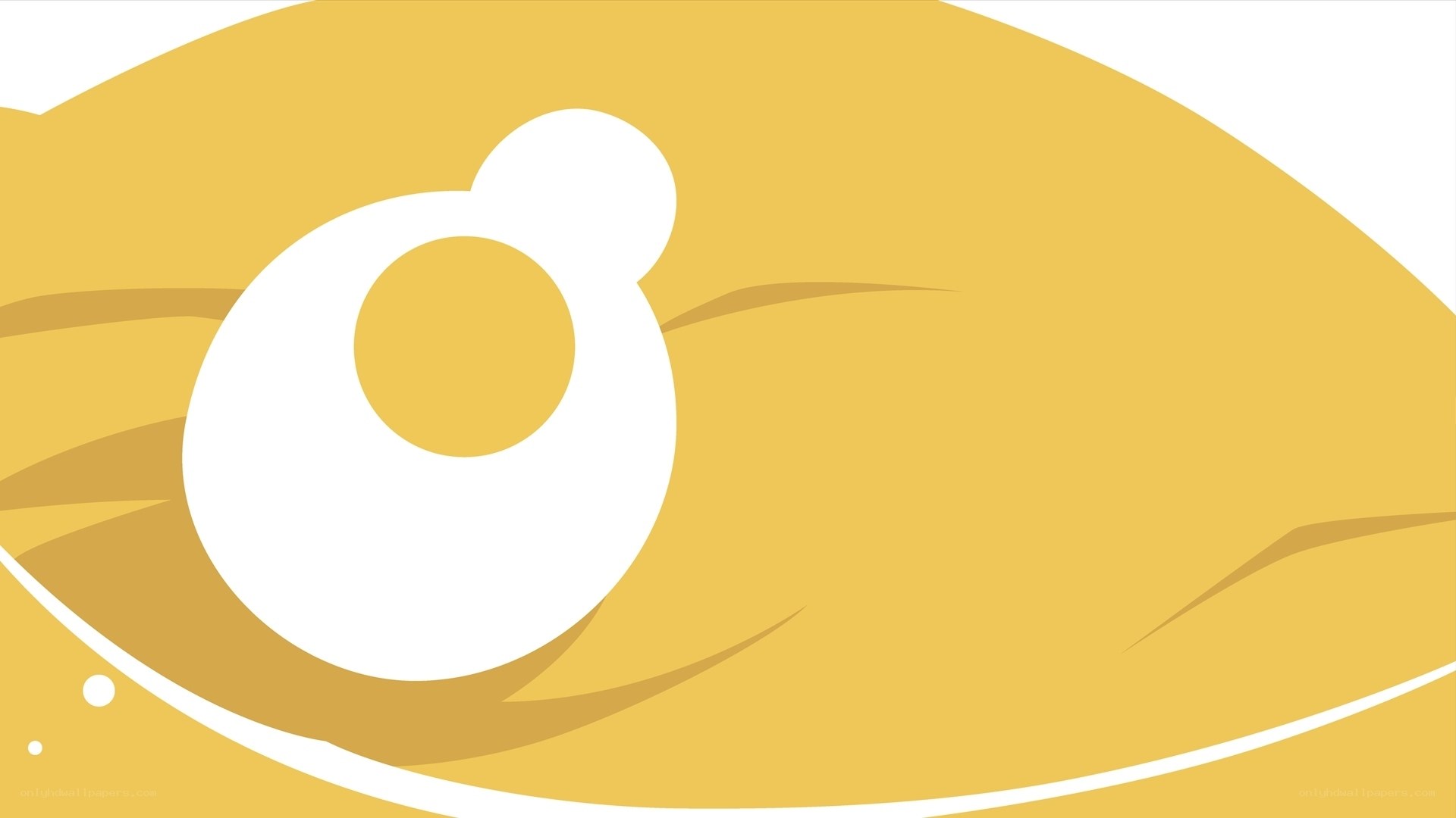 abstract yellow design with white shape