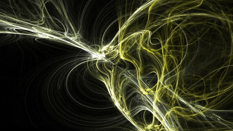Abstract yellow energy swirl
