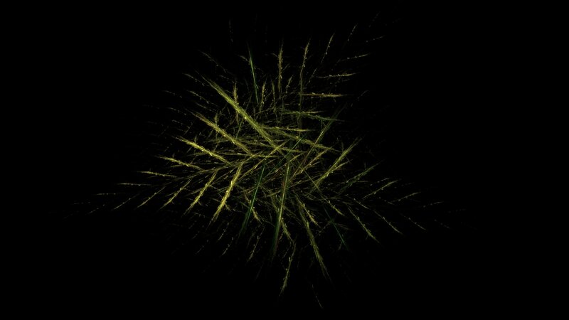 Abstract yellow fractal burst