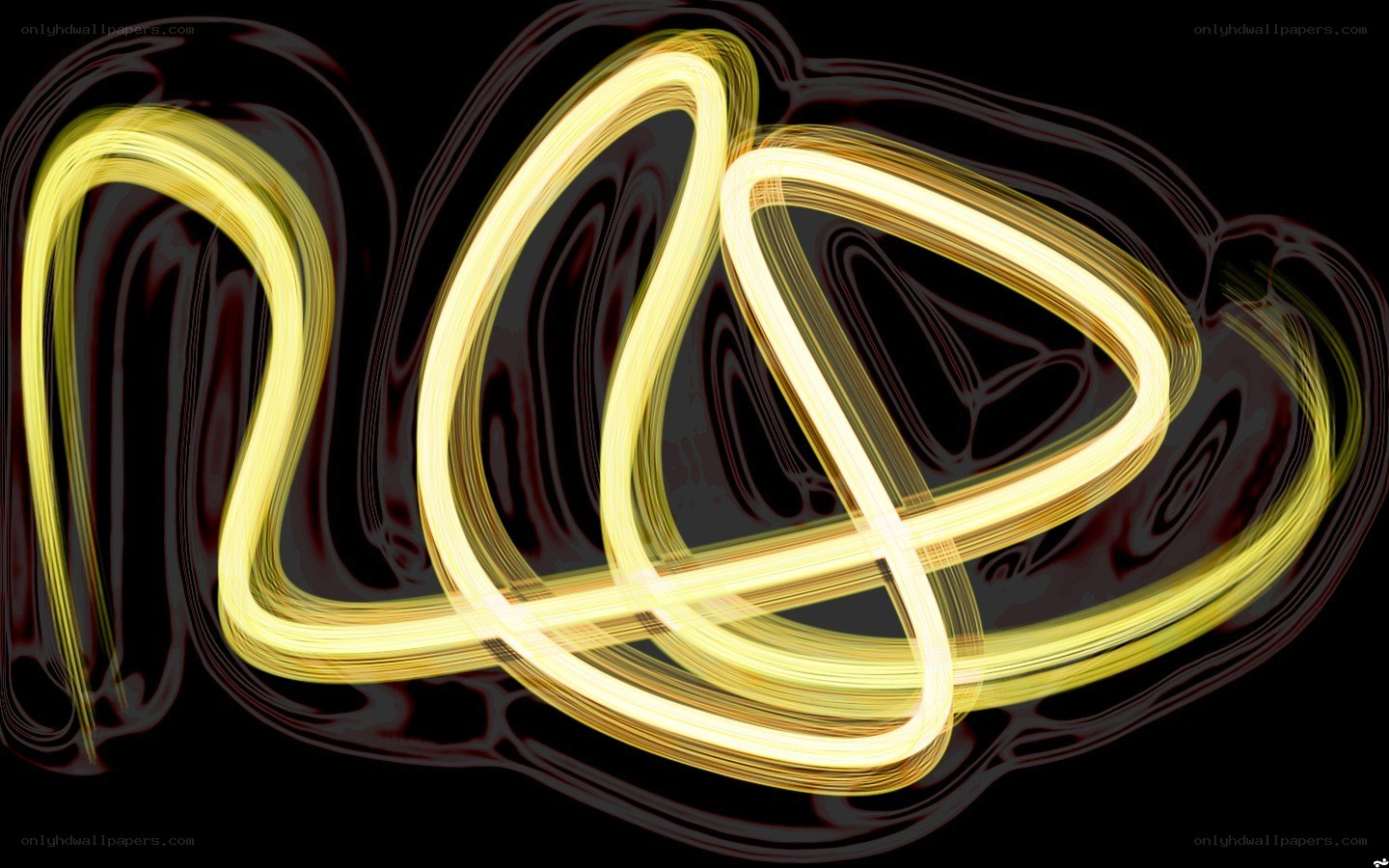 Abstract yellow light trails