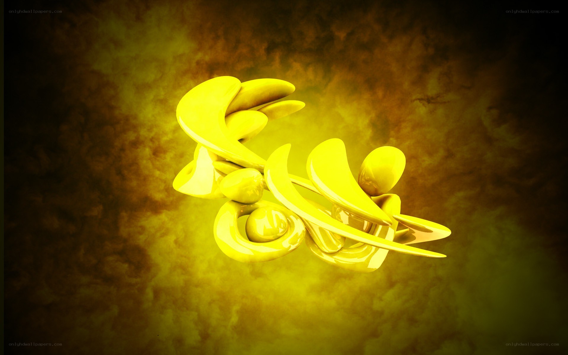 abstract yellow sculpture