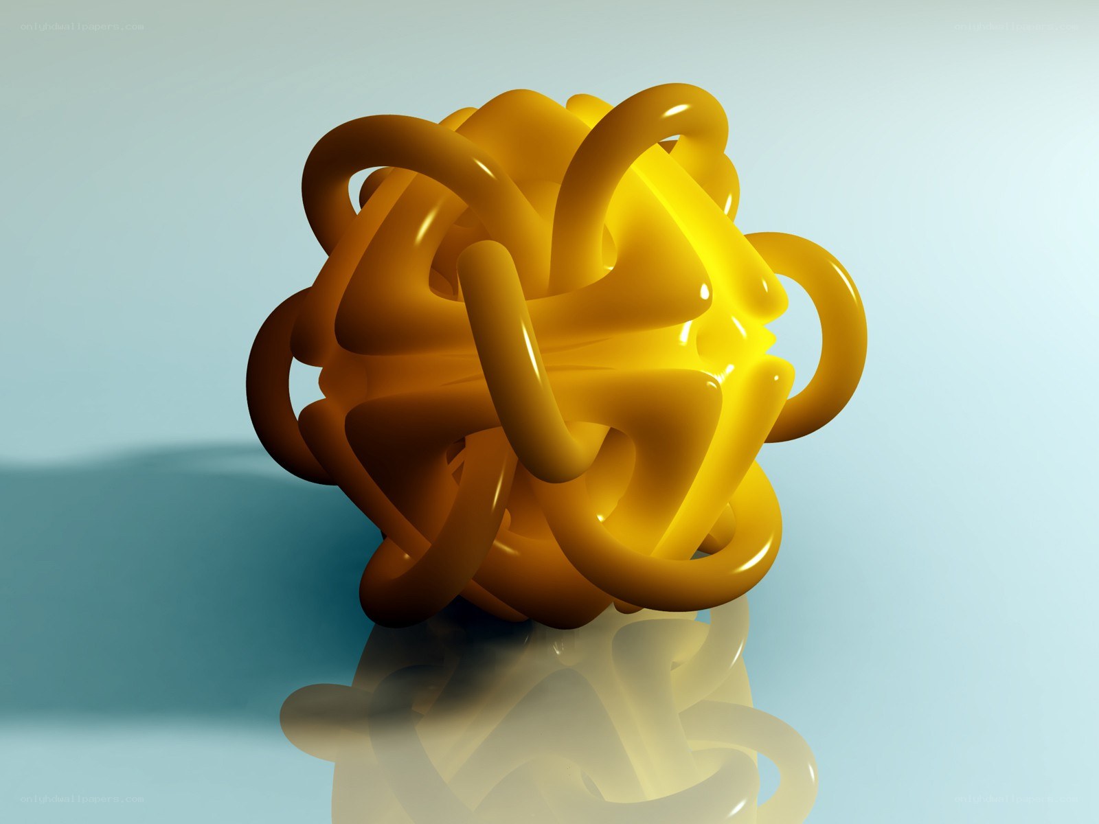 abstract yellow sculpture