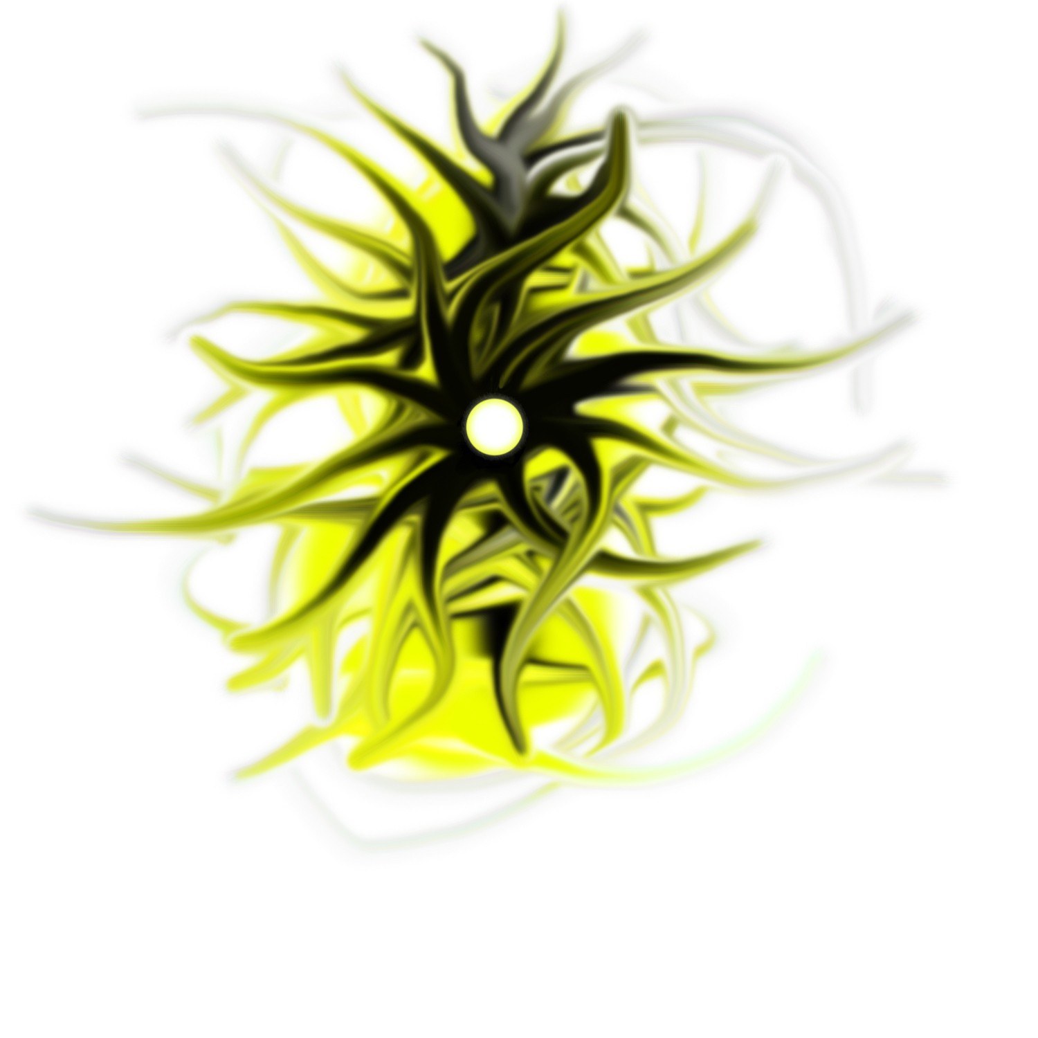 Abstract yellow starburst