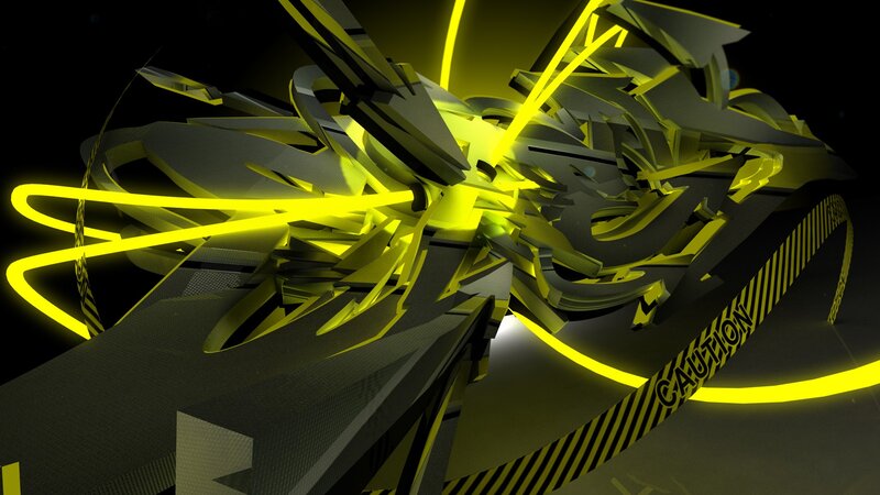 Abstract Yellow Structure — Dramatic